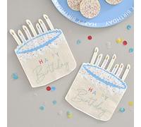 Ginger Ray MA-403 Serviettes en papier en forme de gâteau Happy Birthday