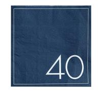Ginger Ray MA-432 Serviette de table 40-Bleu