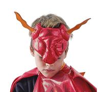 Ginger Ray Masque de dragon rouge pour garçons avec écailles et cornes pour anniversaires et fêtes costumées Âge : 3-7 ans, Age: 3-7 Years