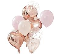 Ginger Ray - Mix It Up - Lot de 12 ballons - Or rose