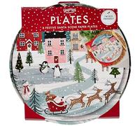Ginger Ray MLC-122 Lot de 8 assiettes en papier Motif scène de Noël Multicolore 25 cm