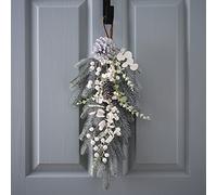 Ginger Ray NN-130 Couronne de Noël décorative pour Porte Blanc, 50cm