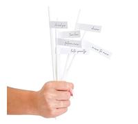 Ginger Ray Pailles à boissons en papier blanc cassé avec slogan drapeaux enterrement de vie de jeune fille, paquet de 16