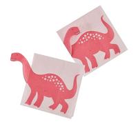 Ginger Ray Party Like a Dinosaur Lot de 16 serviettes en papier Rose