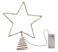 Ginger Ray RED-529 Cimier de Sapin de Noël avec lumières Doré