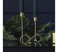 Ginger Ray Support de Noël en métal doré pour Deux Bougies Décoration de Table