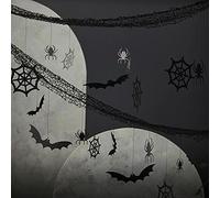Ginger Ray Toile de Fond d'halloween avec araignées, Chauve-Souris et Toiles d'araignée suspendues
