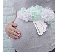 Ginger Ray- Vison et Feuille Hello World, Mum to Be Baby Shower Sash, Menthe et Or Rose, Taille Unique