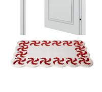 Gingerbread Door Mat,60x40cm Non Slip Decorative 1x Cute Soft Christmas Doormat - Kitchen Bath Welcome Mat, Shape-Retaining Gingerbread Rugs,for Porch Entrance Shower Home Bedroom Living Room