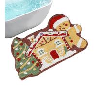 Gingerbread Door Mat,60x40cm Non Slip Decorative Cute Soft Christmas Doormat - Kitchen Bath Welcome Mat, Shape-Retaining Gingerbread Rugs,for Porch Entrance Shower Home Bedroom Living Room