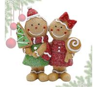 Gingerbread - Figure de 6 pouces | Figurine résine - Décorations de vacances Noël Une petite décoration mignonne diffuse une sensation festive dans toute la maison, ce qui en fait un accent parfait po