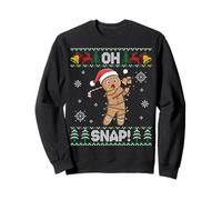Gingerbread Golf Christmas Cookie Oh Snap Santa Ugly Pull Sweatshirt