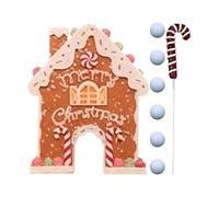 Gingerbread Golf Game Set | Gingerbreads House Holiday Baby Golf Toy, Portable Best Christmas Game, Funny Parties Challenge Gift Idea for Home Offices Play