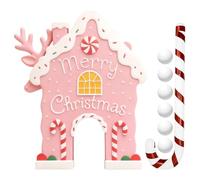 Gingerbread House - 13,78 pouces Christmas Gingerbread Game, Mini Golf House Toy Set, Seasonal Candy Cane Accessory For Party | Family Yard Celebration Living Room Gathering Outdoor Indoors