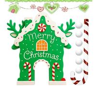 Gingerbread House Golf Kit de Mini Golf Amusant pour et Adultes, Jeu de fête de Noël | Salon Familial avec Jardin | Camping intérieur