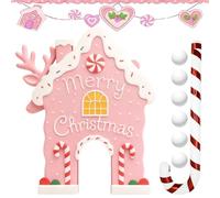 Gingerbread House Golf Kit de Mini Golf Amusant pour et Adultes, Jeu de fête de Noël | Salon Familial avec Jardin | Camping intérieur