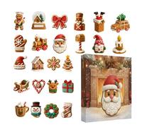 Gingerbread Man Advent Calendars 2025, 24 Days Christmas Countdown Calendar with 2D Acrylic Gingerbread Pendants, Funny Christmas Tree Decoration for Indoor Outdoor