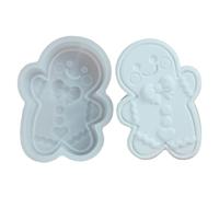 Gingerbread Man Mould - Christmas Silicone Moulds | Gingerbread Moulds Silicone | Ginger Bread Molds siliicone Resin Crafting | Christmas Decorations Craft Supplies For Adults Kids Beginners Plaster W