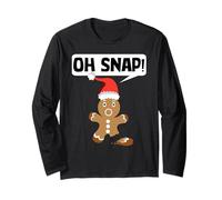 Gingerbread Man Oh Snap Cookie Christmas Stocking Stuffer Manche Longue