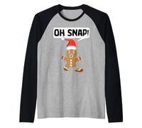 Gingerbread Man Oh Snap Cookie Christmas Stocking Stuffer Manche Raglan
