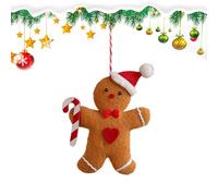 Gingerbread Man Ornaments - Festive Decorative Reusable Cartoon Holiday Decor, Tree and Fireplace Ornament with Charming Design, Seasonal Decoration for Home, Dining Table, Party, Mantle, Window