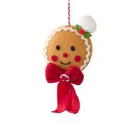 Gingerbread Man Pendentif en peluche pour sapin de Noël, bonhomme en pain d'épice, décoration pour Noël, créateur d'humeur avec cordon, pour les vacances d'hiver, la chambre à coucher, le balcon, le