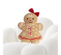 Gingerbread Man Stuffed - Stuffed Cookie Character Shape, Decorative Accent Cushion, Huggable Gentle Texture, Enhancing Comfort And Style, Bedroom Chair Sofa Display, Car Home Living Room Decor