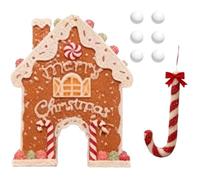 Gingerbread Mini Golf Game Set,Portable Christmas Mini-Golf Course,Indoor Family Game with Candy Cane Stick and Balls,Funny Christmas Party Game Gift Idea for Home Office (1Set)