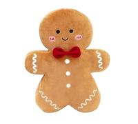 Gingerbread Plush - 15 Inch Soft Christmas Decoration Pillow | Cute Holiday Toy With Fabric & Festive Design For Bedroom Living Room Sofa Nursery Home Car Kids Adults Teens And Seasonal Celebrati