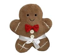 Gingerbread Plush Pillow, Soft Christmas Doll, 15.74in Cute Stuffed Toy, Cozy Huggable Fabric, Adorable Cartoon Design for Kids, Girls, Boys, Friends, Baby, School, Family