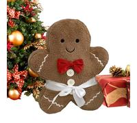 Gingerbread Plush Toy, Soft Christmas Stuffed Animals Plush, Festive Holiday Decor Accent, Cozy Cuddly Gift for Kids Teens Baby Girls Boys Daughter Son Party Home School