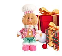 Gingerbread Pluxé - 37x20cm / 14.57x7.87 Pouces Gingerbread Man Plance, Holiday Plushs Parned Animaux, Softly Doll Doll Decorations for Family Kids Friends Toddler Girls Childre