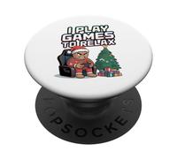 Gingerbread Rage Quittez Christmas Gamer Je Joue à des Jeux PopSockets PopGrip Adhésif