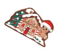 Gingerbread Rug - 23.6x13.7 inch Non Slip Soft Mat, Cute Christmas Holiday Doormat, Festive Indoor Outdoor Welcome Rug for Porch Entrance Living Room Bedroom Floor Mat Décor