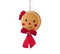 Gingerman Décoration à suspendre pour sapin de Noël Biscuit Homme Ornement pour les fêtes de fin d'année Décorations d'intérieur et d'extérieur Ornement de vacances