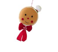 Gingerman Décoration à suspendre pour sapin de Noël Biscuit Homme Ornement pour les fêtes de fin d'année Décorations d'intérieur et d'extérieur Ornement de vacances