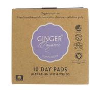 GingerOrganic Day Papds Ultrathin with Wings - 10 pièces