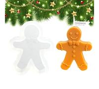 Gingerread Man Moule - Gingerbread Man Moule De Silicone 3D pour Ornements, Moules De Bougies Faciles À Démolir pour Le Bricolage Au Chocolat, Moules De Bougies Faciles À Démolir pour Le Chocolate