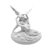 GINGERSHOPONLINE Buste Statue Design : Amour et Psyché (blanc) - Reproduction buste, sculpture en marbre et résine - environ 13 cm, 350 gr. - Produit fabriqué en Italie - Idée cadeau maison