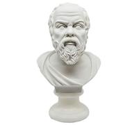 GINGERSHOPONLINE Buste Statue Design : Socrate - Reproduction buste, sculpture en marbre et résine - environ 15 cm, 350 gr. - Produit Toscano, design Made in Italy - Idée cadeau maison