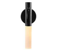Gingko Applique murale LED intelligente rechargeable avec détecteur de mouvement, en bois naturel avec base aimantée (noir)