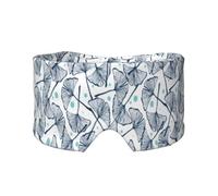 Gingko Biloba,Masque pour les yeux bloquant la lumière Cache-yeux et cache-oreilles pour le sommeil