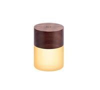 Gingko Design Veilleuse Lemelia RVB à 7 couleurs changeantes, 6 cm de haut, batterie longue durée de charge USB, 2 modes d'éclairage, certifié FSC (noyer) (G026)