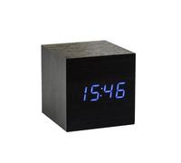 Gingko GK08B10 Click Clock Réveil Cube Noir LED Bleu