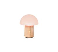Gingko Lampe champignon Alice RVB à 7 couleurs changeantes, lumière d'ambiance et veilleuse, batterie longue durée, chargement USB-C, 3 modes d'éclairage, bois certifié FSC avec abat-jour ABS givré