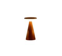 Gingko Lampe de table Design Sylva - Mini noyer | Lampe sculpturale compacte en bois | Lampe d'ambiance moderne pour table de chevet, étagère ou petits espaces