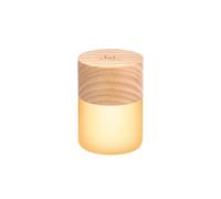 Gingko Design Veilleuse Lemelia RVB à 7 couleurs changeantes, 6 cm de haut, batterie longue durée de charge USB, 2 modes d'éclairage, certifié FSC (frêne blanc), G026