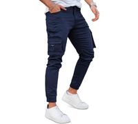 GINGTTO Homme Pantalon Cargo Slim Elastique Joggers Stretch | 6 Poches, Jambe Effilée, Poids Lourd, 30 Pouces, Travail, Randonnée