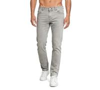 GINGTTO Homme Pantalone Denim Élastique Slim fit Jeans pour Hommes Ajustée Jean Stretch Pants Tapered Leg Gris Clair 30W/30L