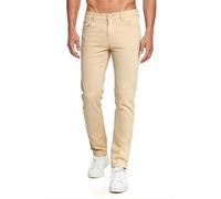 GINGTTO Homme Slim Fit Stretch Jeans Élastique Jean Ajustée Denim Pantalon pour Hommes avec Poches Kaki Foncé 30W/30L